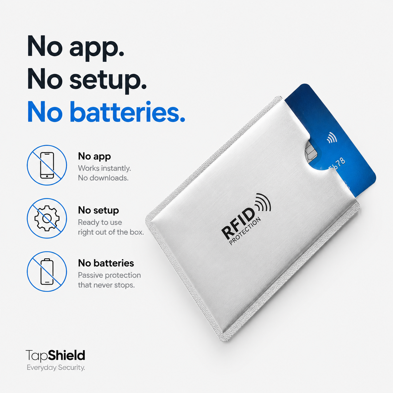 TapShield RFID-Blocking Card Sleeves
