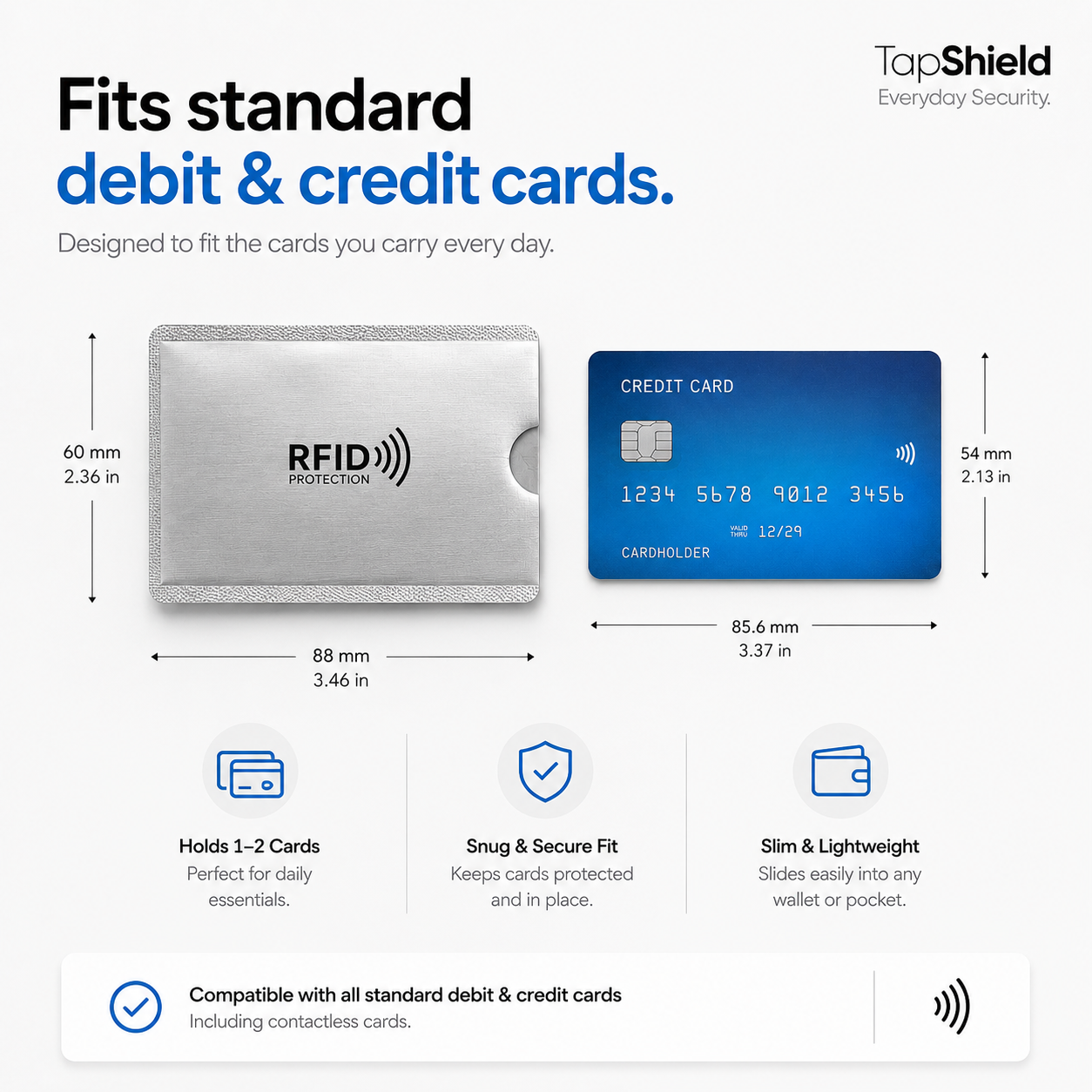 TapShield RFID-Blocking Card Sleeves